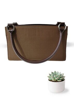 MICHE Classic Brown Base Structured Satchel Shoulder Bag Silver Hardware